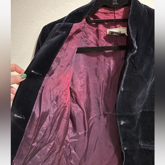 Marjerie Hamilton navy suede jacket. Size medium - Picture 6 of 7